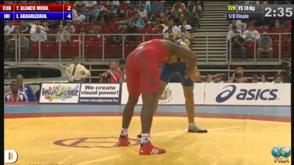 Ezzatollah Akbari (IRI) vs Yunierki Blanco (CUB) 1/8 Final - 2013 World Wrestling Championships