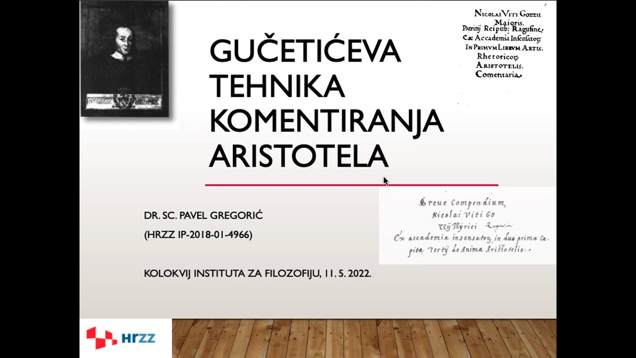 PAVEL GREGORIĆ Gučetićeva tehnika komentiranja Aristotela