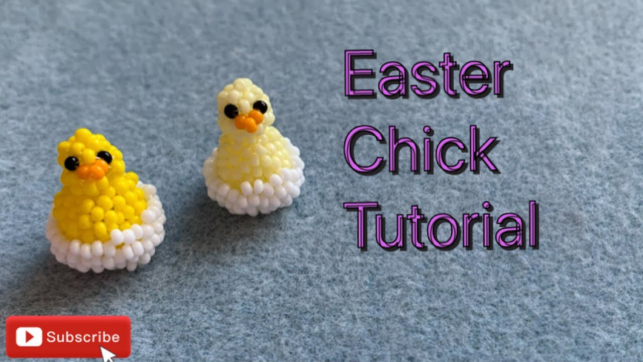 3D Easter chick beading tutorial