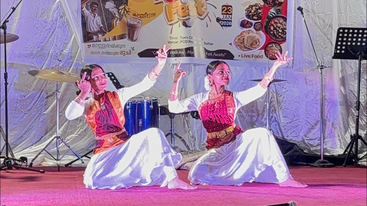 Hindola Ragardranai Njan 🎵| Christian Semi Classical Dance by Sneha & Snilha | Mar Thoma Fest Sohar