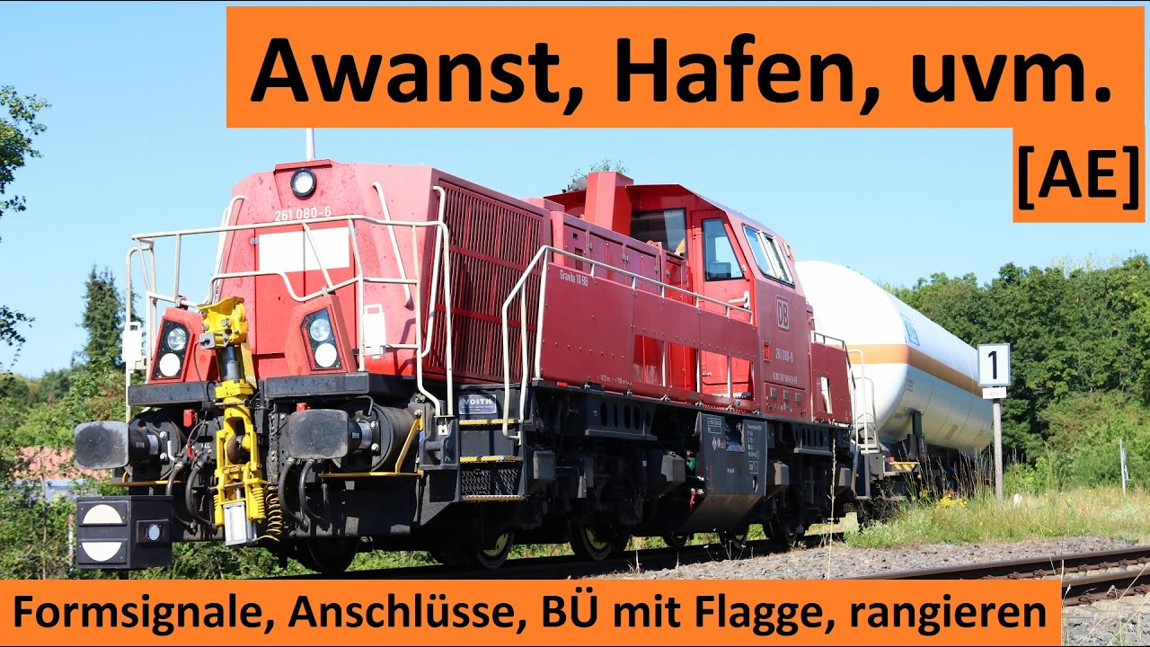 Awanst, BÜ sichern, bedienen - Bahnbetrieb im Hafen und an der Hafenbahn Aschaffenburg - Alex E #356