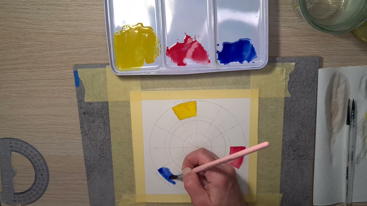 comment créer un cercle chromatique avec le jaune indien, magenta et bleu outremer #5