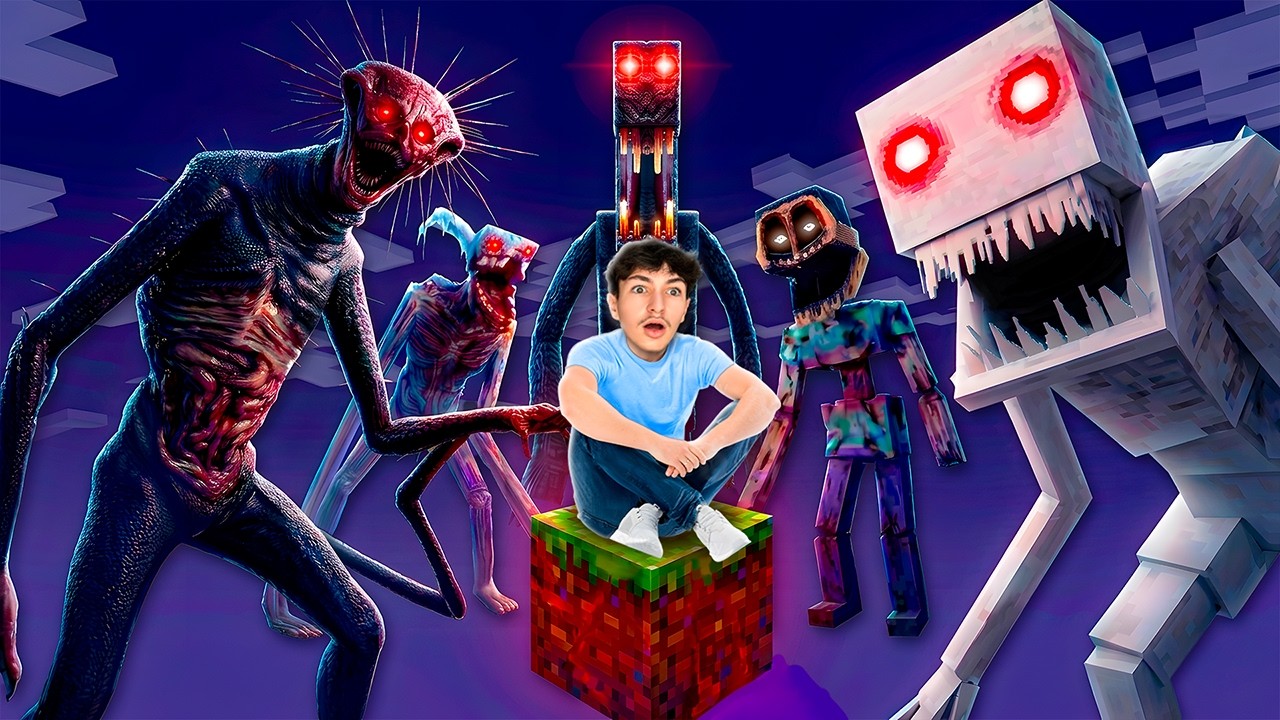 SOBREVIVENDO EM APENAS 1 BLOCO DE TERROR NO MINECRAFT!