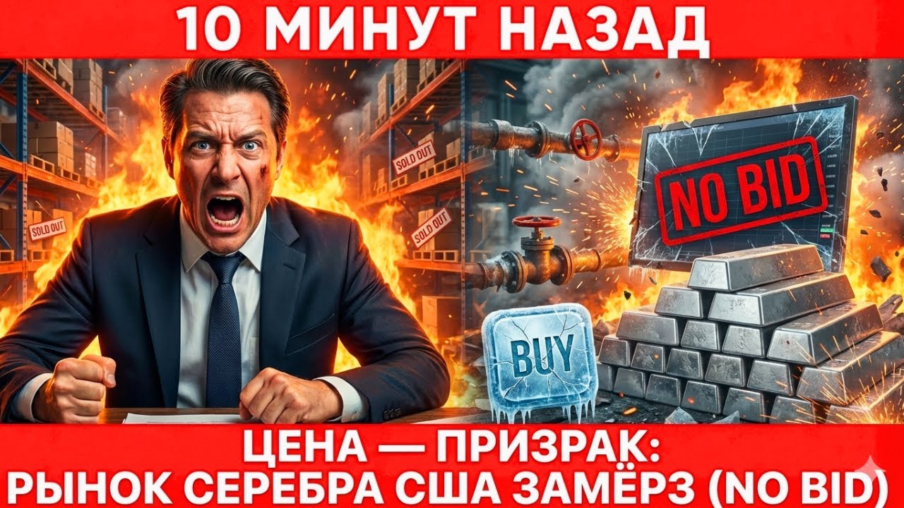 ЦЕНА — ПРИЗРАК: оптовый рынок серебра в США замер за одну ночь (нет заявок… нет рынка)