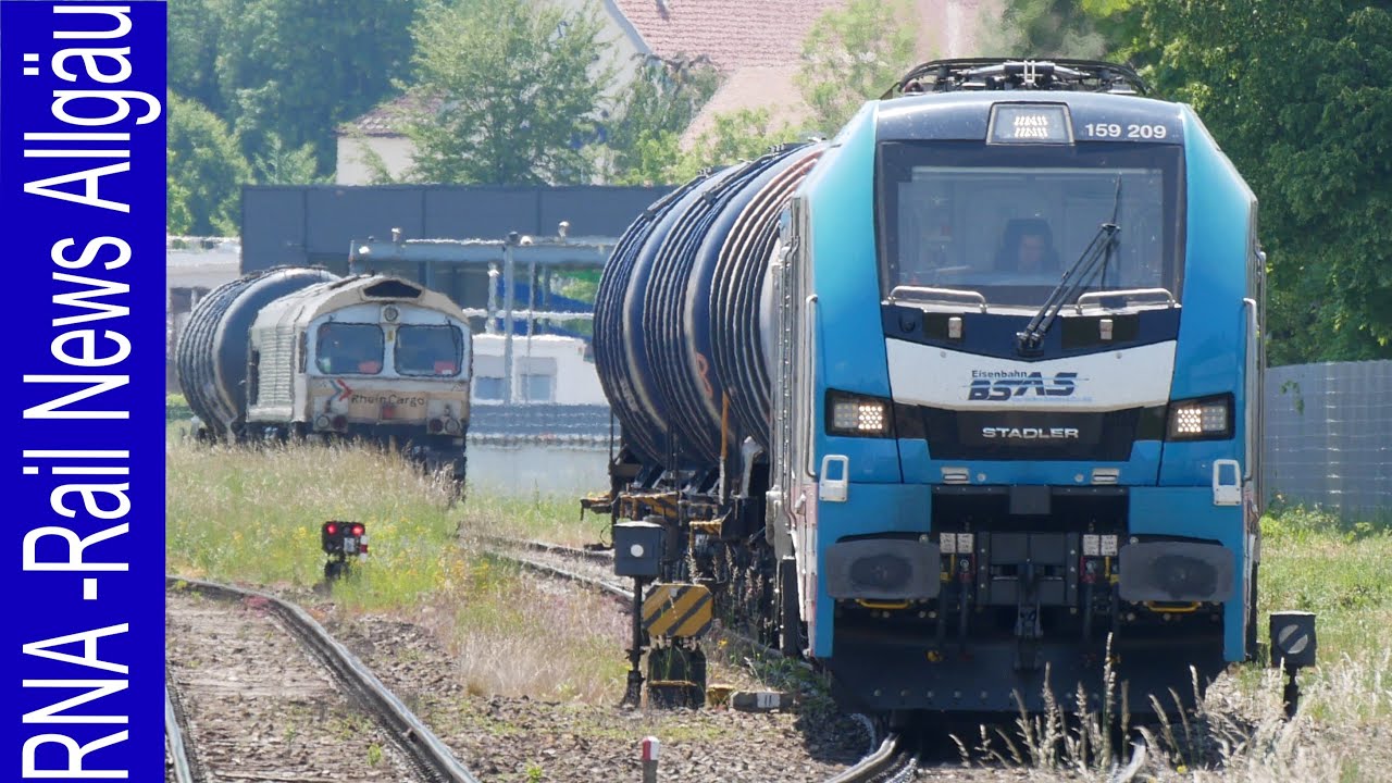 Seltener EuroDual Allgäueinsatz! Br159 209 mit Kesselzug in Kempten | Rail News Allgäu | Zügig20