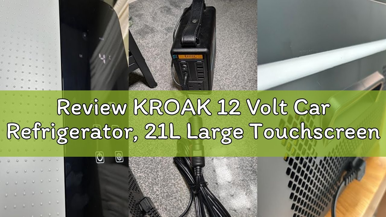 Review KROAK 12 Volt Car Refrigerator, 21L Large Touchscreen Display Car Fridge, Portable Freezer wi