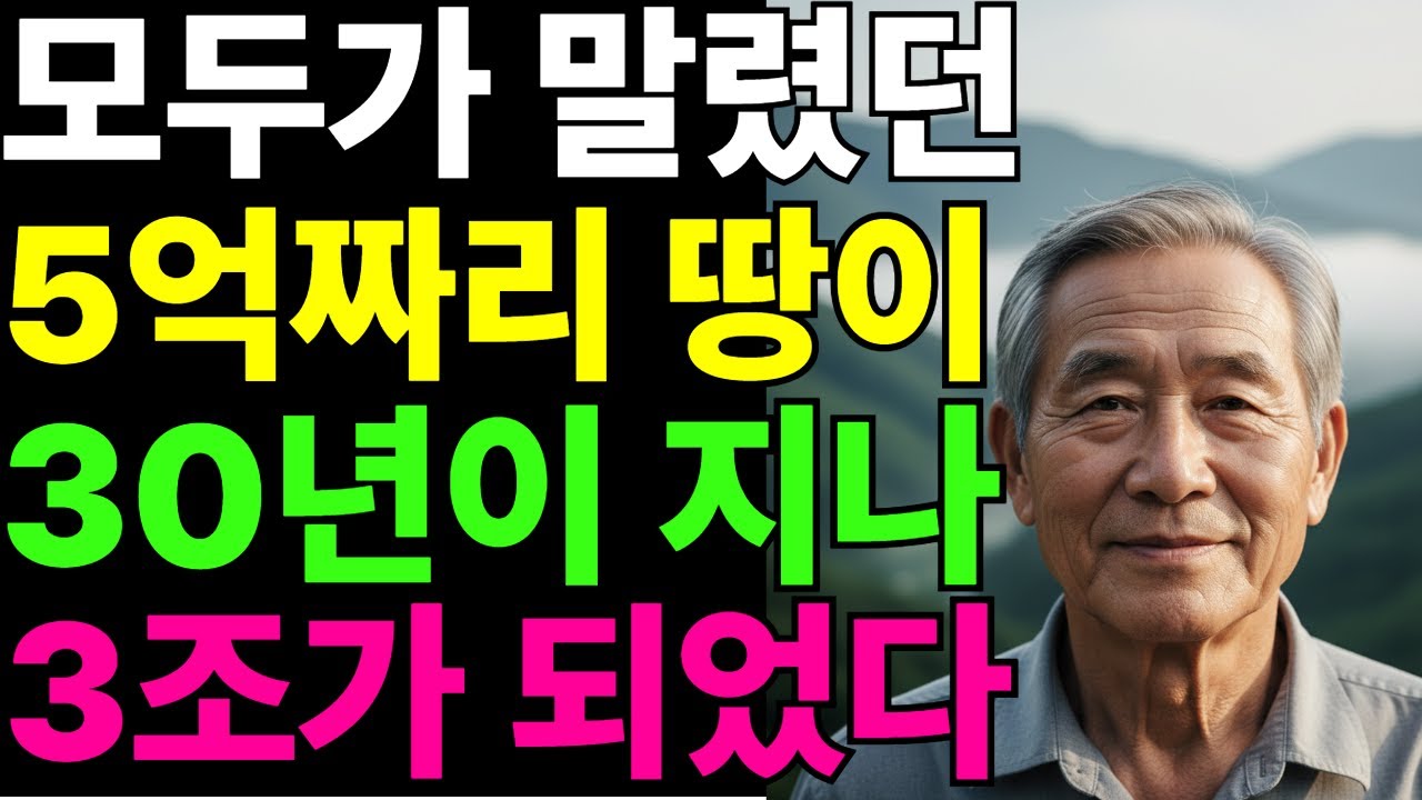 모두가 말렸던 5억짜리 땅이 30년이 지나 3조가 되었다 [오디오북][자식걱정][투자][시니어사연][사이다사연]