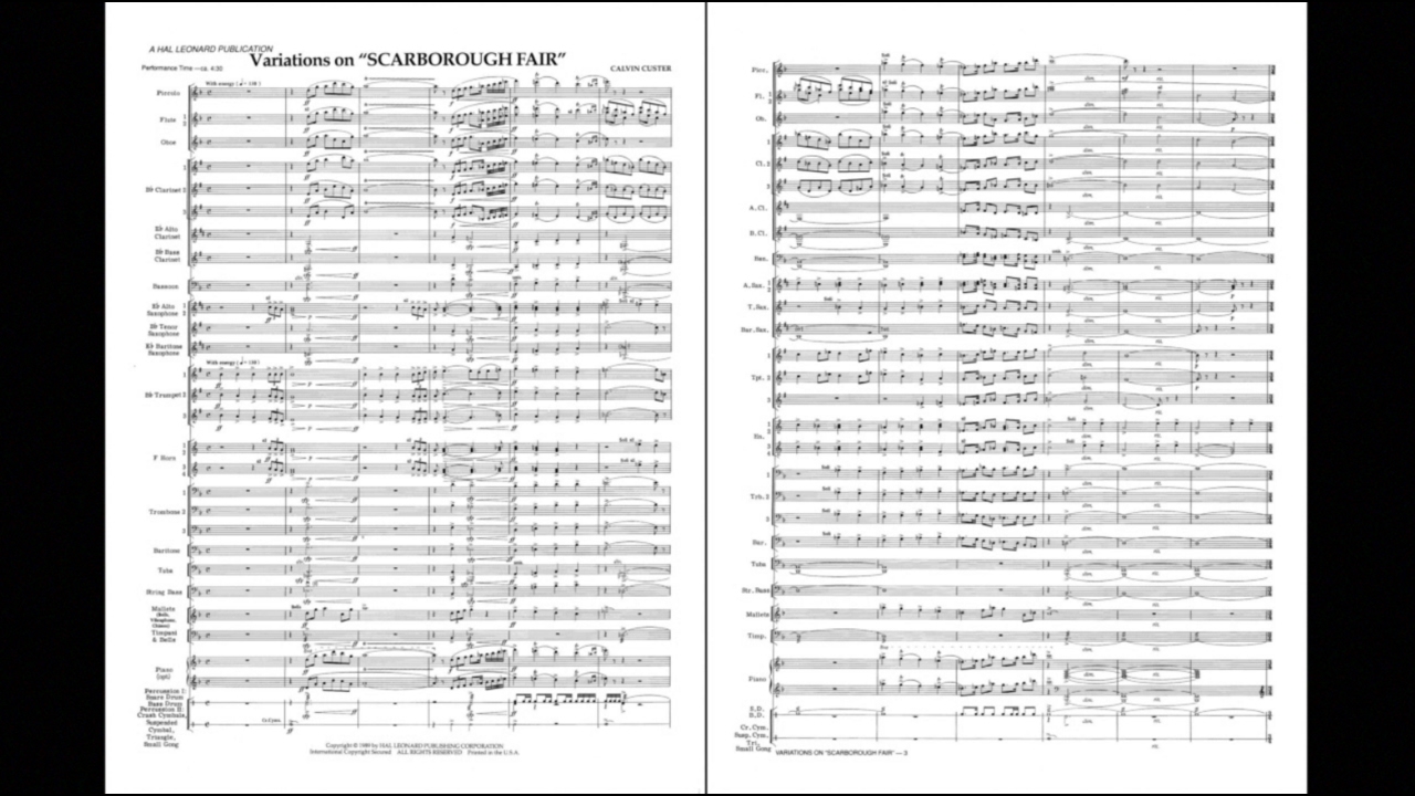 Variations on Scarborough Fair by Calvin Custer