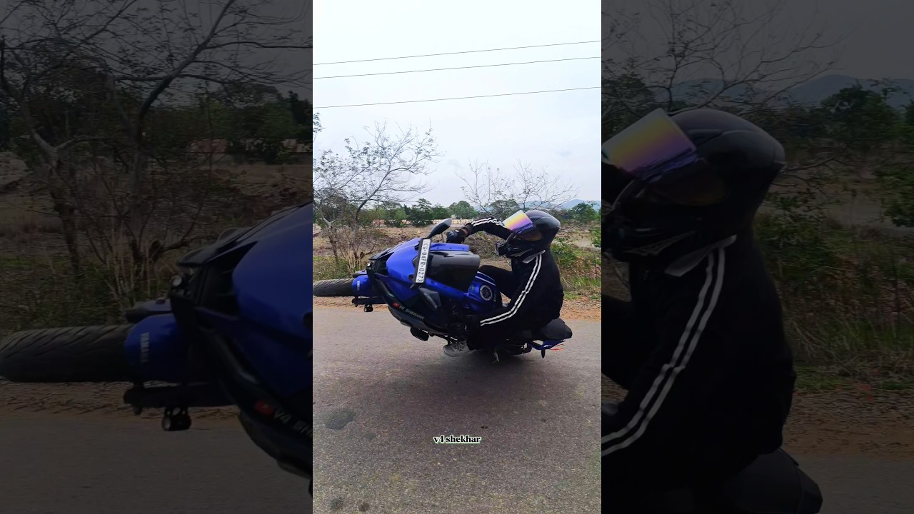 PainFull bike Wheelie Crash In My R15 V4 💔🥺🥲🥲#crash#bikeaccidentsadstatus #rider
