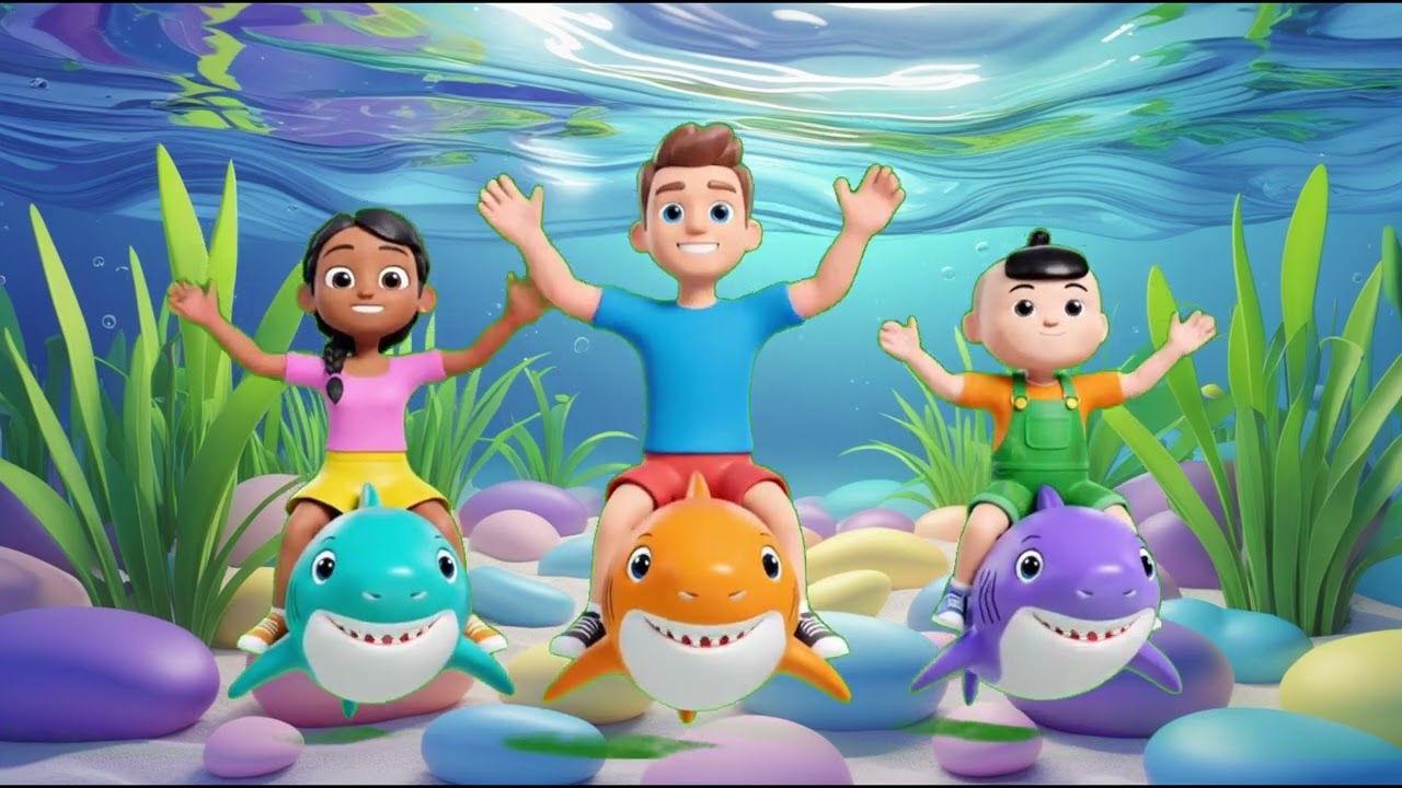 Little Shark Swimming in the Se | Baby Shark in the Blue Sea #trending
