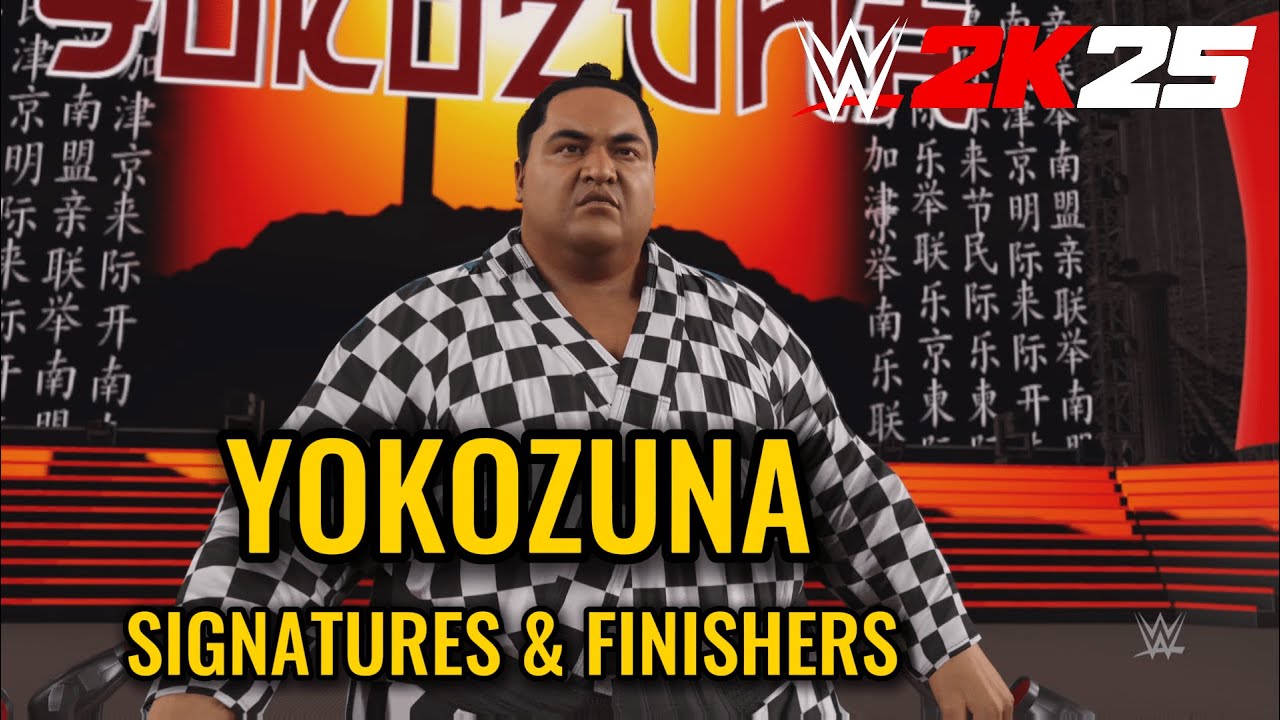 WWE 2K25 Yokozuna Signature and Finisher Moves (Gameplay)