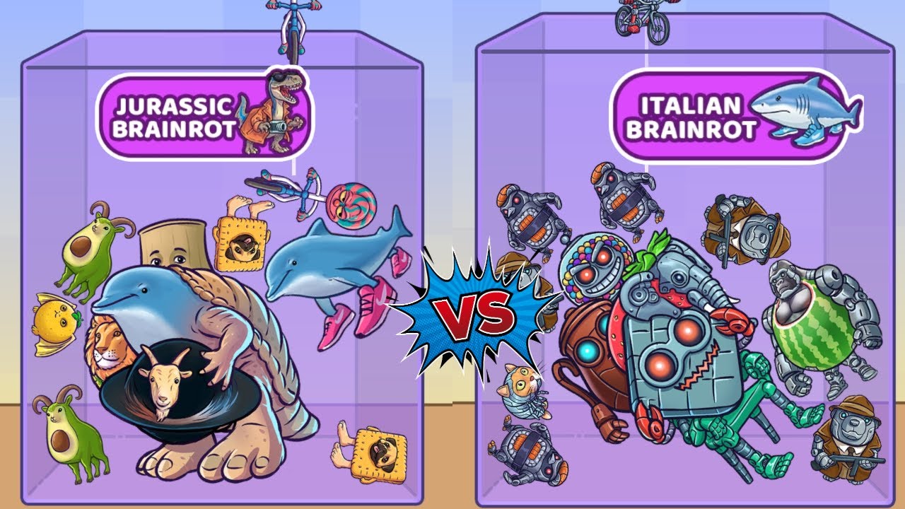 Merge Falls Boss | Italian Brainrot vs Baby Brainrot|Max Level