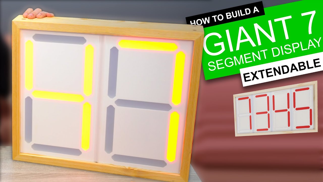 Модульный 7-сегментный дисплей GIANT — простое руководство по самостоятельной сборке