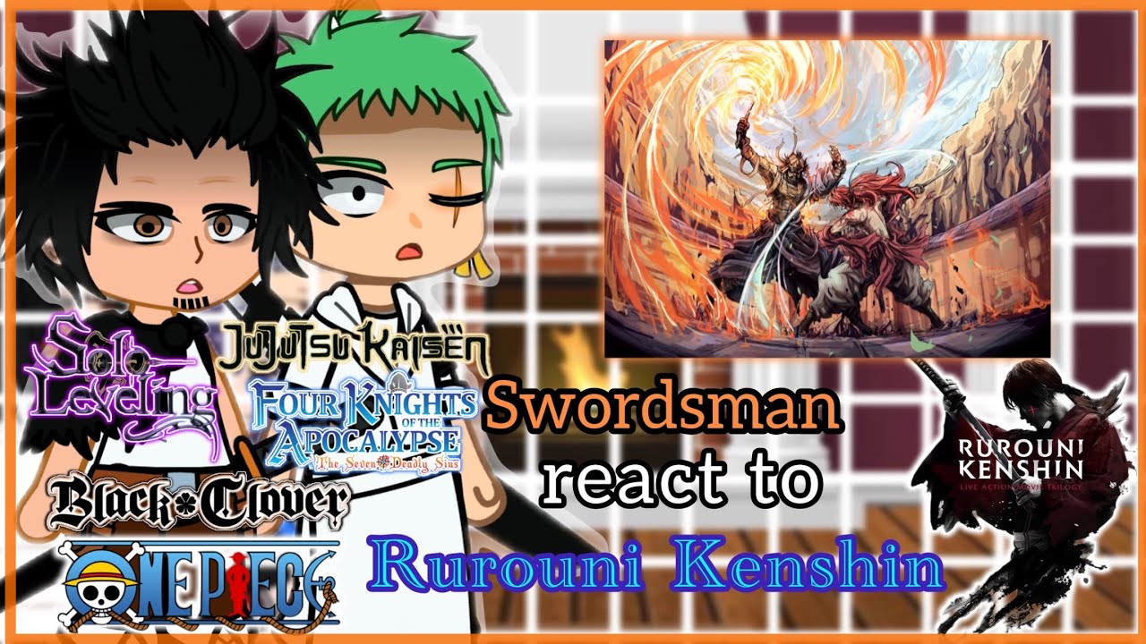 {🇺🇸🇧🇷🇵🇹} Reaction to Rurouni Kenshin | One Piece, Solo Leveling, SDS, JJK, Black Clover | Gacha