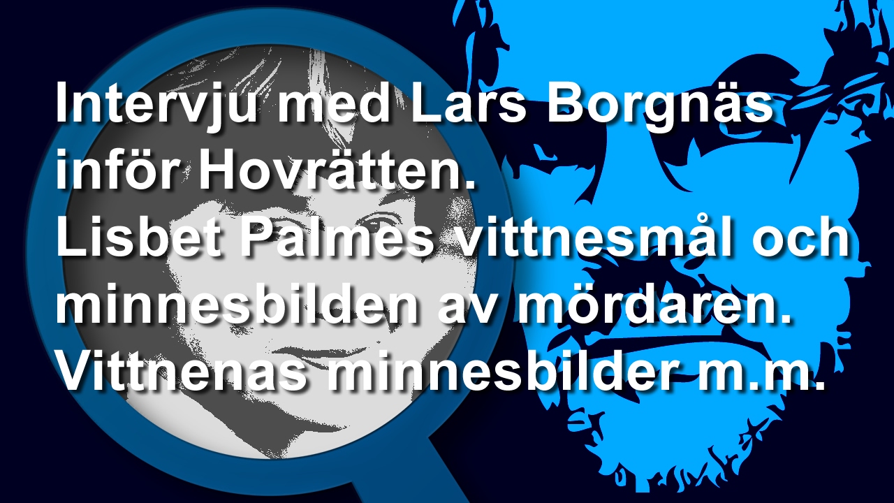 Palmemordet intervju med Lars Borgnäs inför Hovrätten