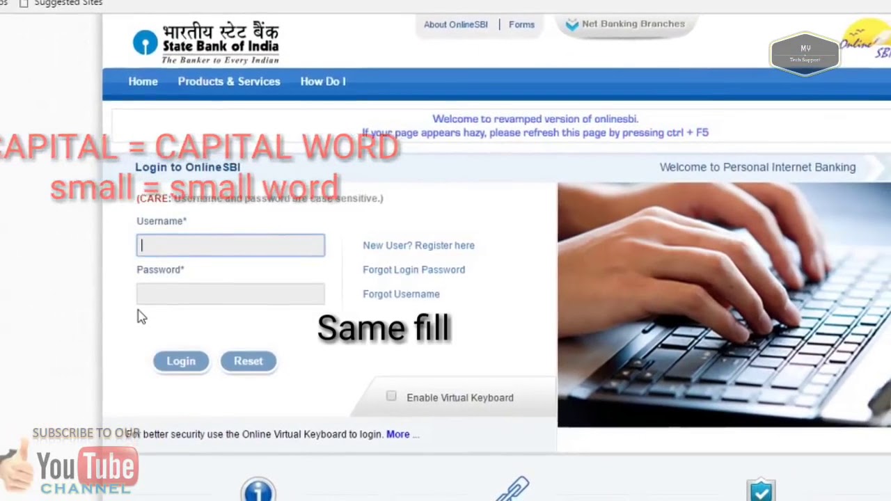 How to register Activate online sbi net banking first time login with sbi kit