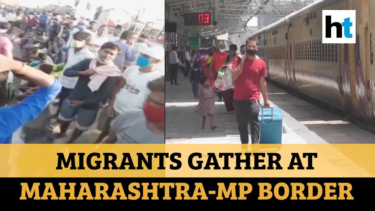 Watch: UP migrant workers protest at Maharashtra-MP border, sent by buses later