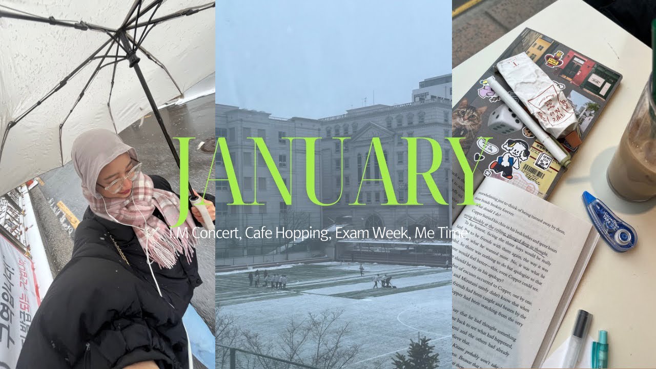 January has passed by: first concert in Korea, midterms, snow, cafe hopping, karaoke