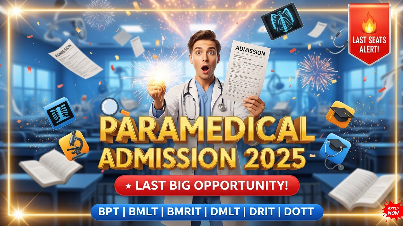 🏥 Paramedical Courses 2025 LIVE – Complete Admission Process Explained - BPT, Bsc-MLT, DMLT, BMRIT
