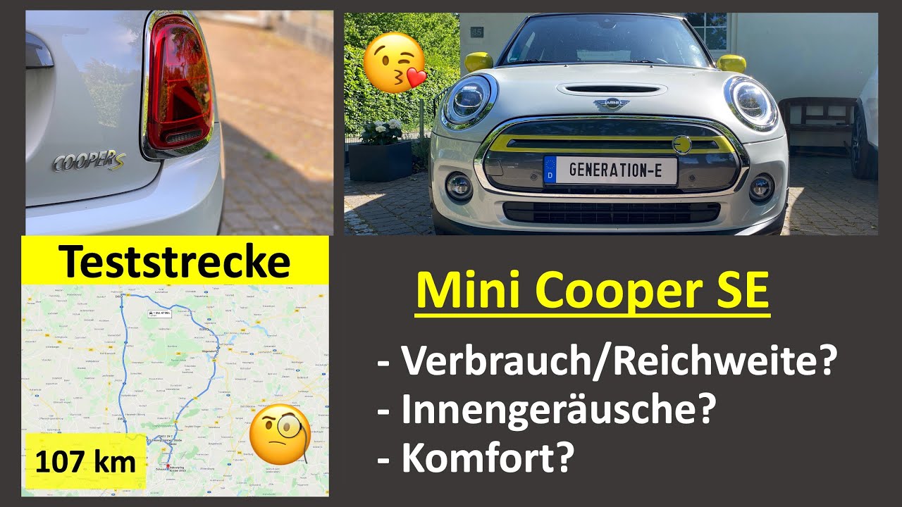 Mini Cooper SE - Test Verbrauch, Lautst&auml;rke und Comfort auf der Teststrecke