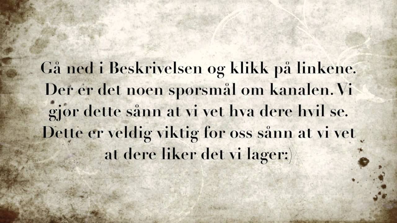 VELDIG VIKTIG INFORMASJON!!!!!!