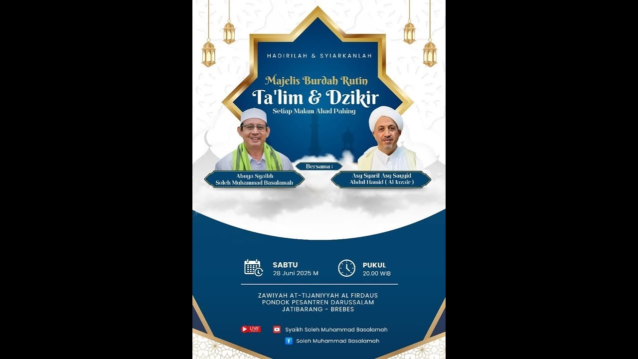 LIVE MAJLIS TA'LIM BURDAH RUTIN : ZAWIYAH AL FIRDAUS