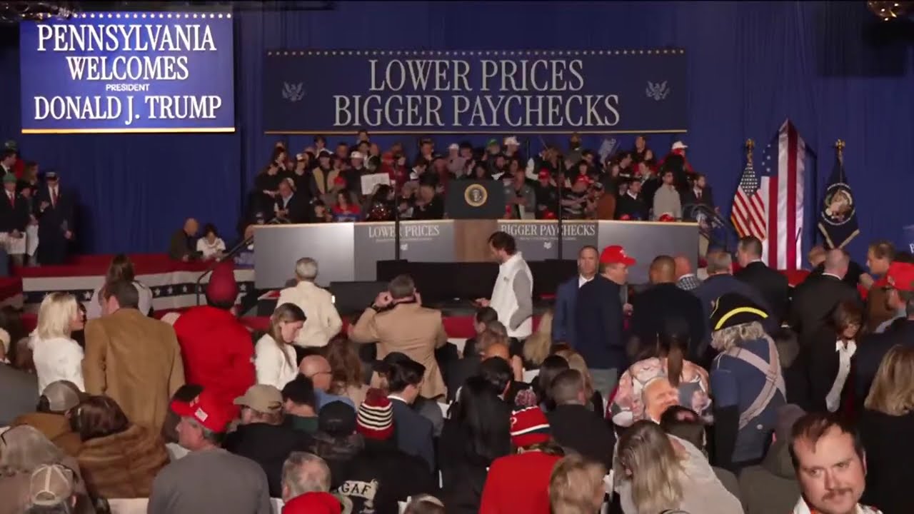 President Trump speaks on the economy at Pennsylvania event