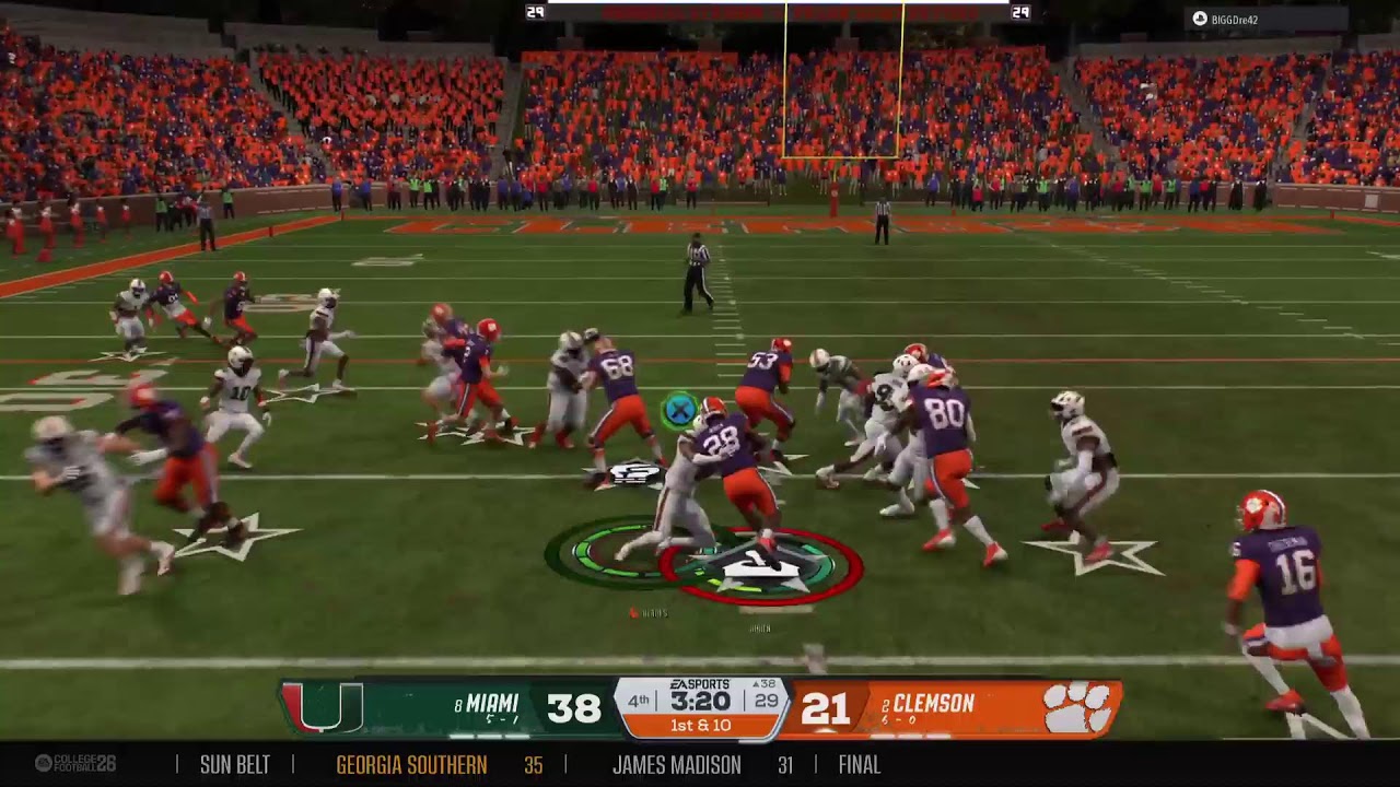 WW26 Hurricanes 🌀 vs Clemson Y7W8