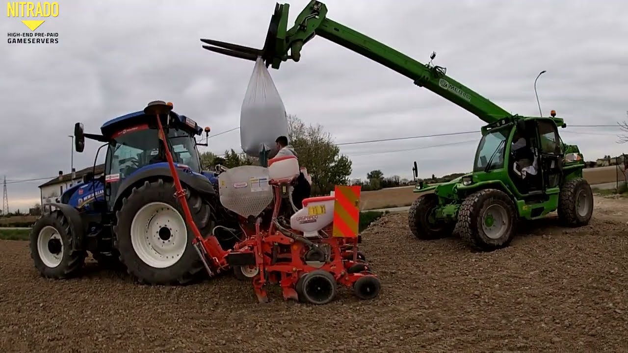 ~REAL LIFE~ SEMINA MAIS CON  NEW HOLLAND T5 110 + MASCHIO GASPARDO 6 FILE