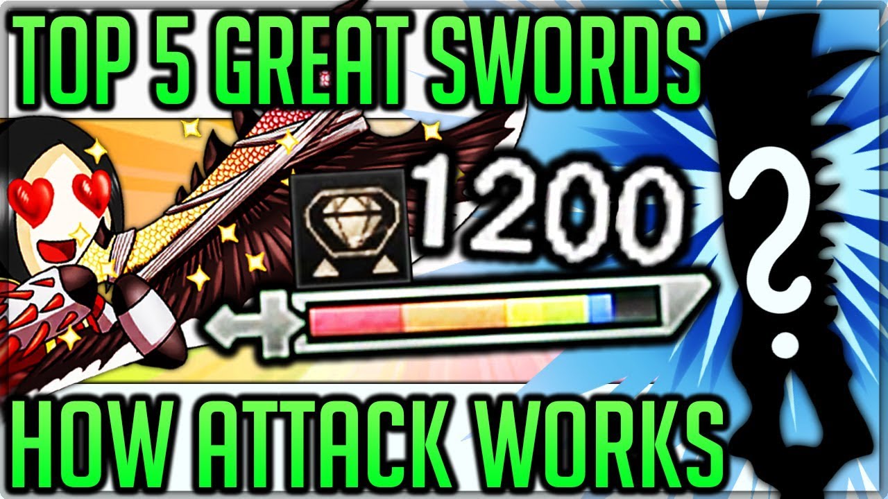 Top 5 Great Swords - Monster Hunter World! (Highest Damage + Attack Value Calculation Explained)