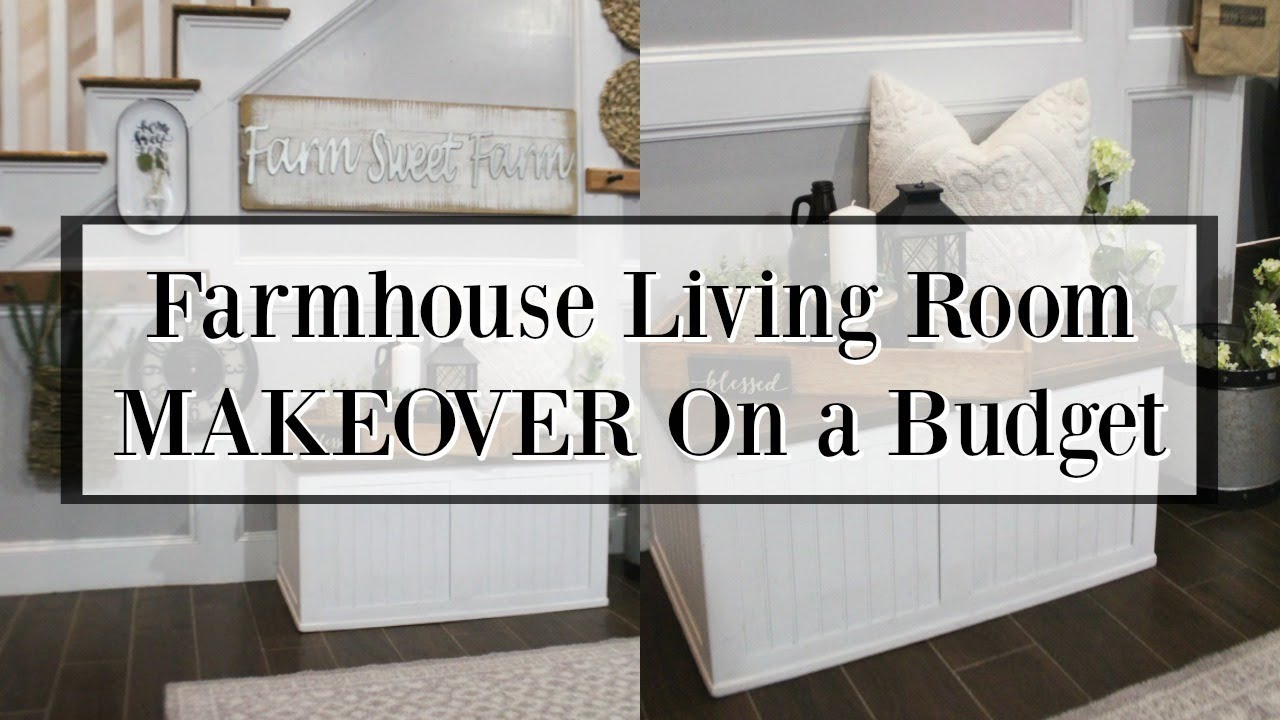 FARMHOUSE LIVING ROOM MAKEOVER ON A BUDGET | THRIFTING FARMHOUSE DECOR