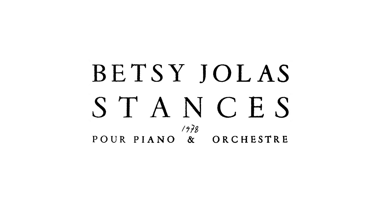 Betsy Jolas - Stances (1978) [with score]