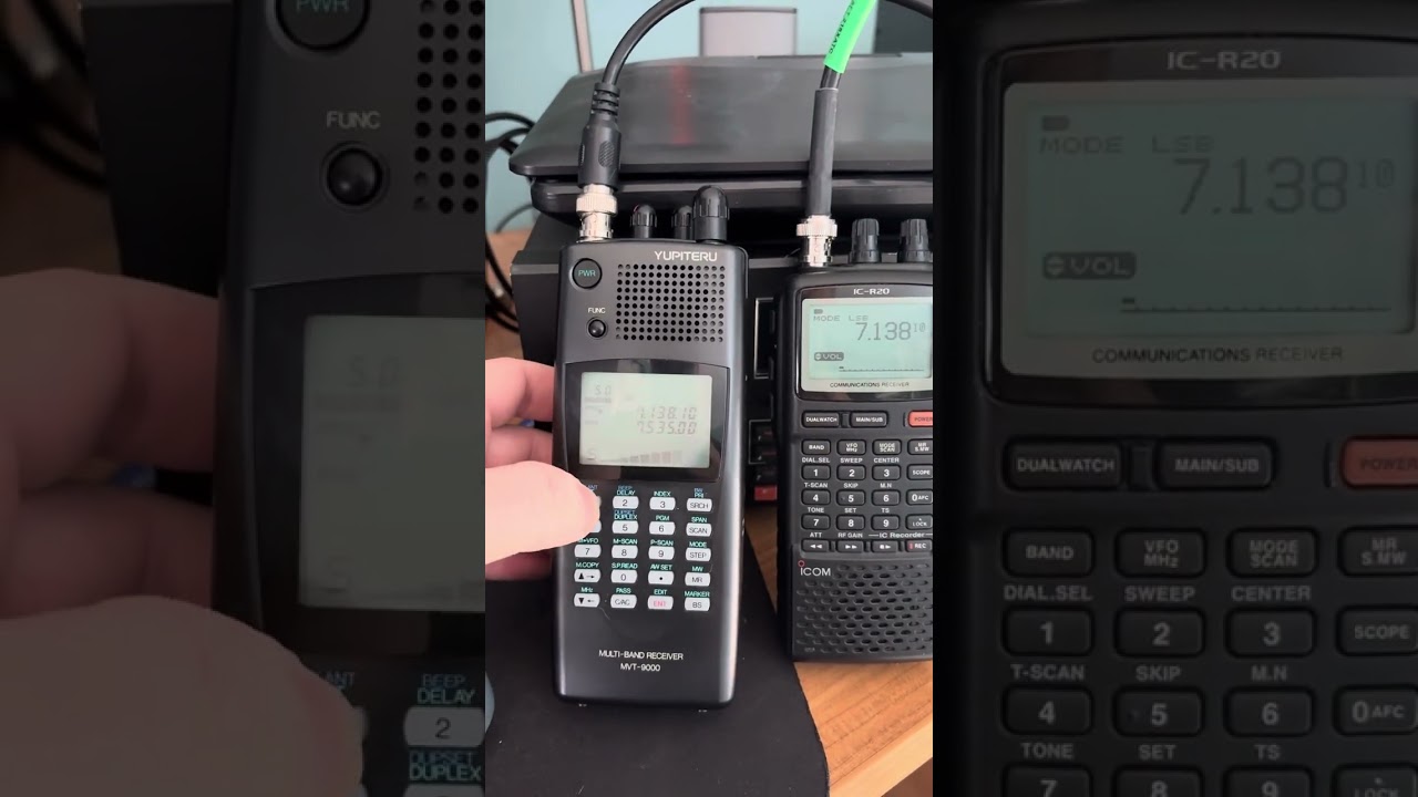 Yupiteru MVT 9000 vs Icom r20 HF ssb