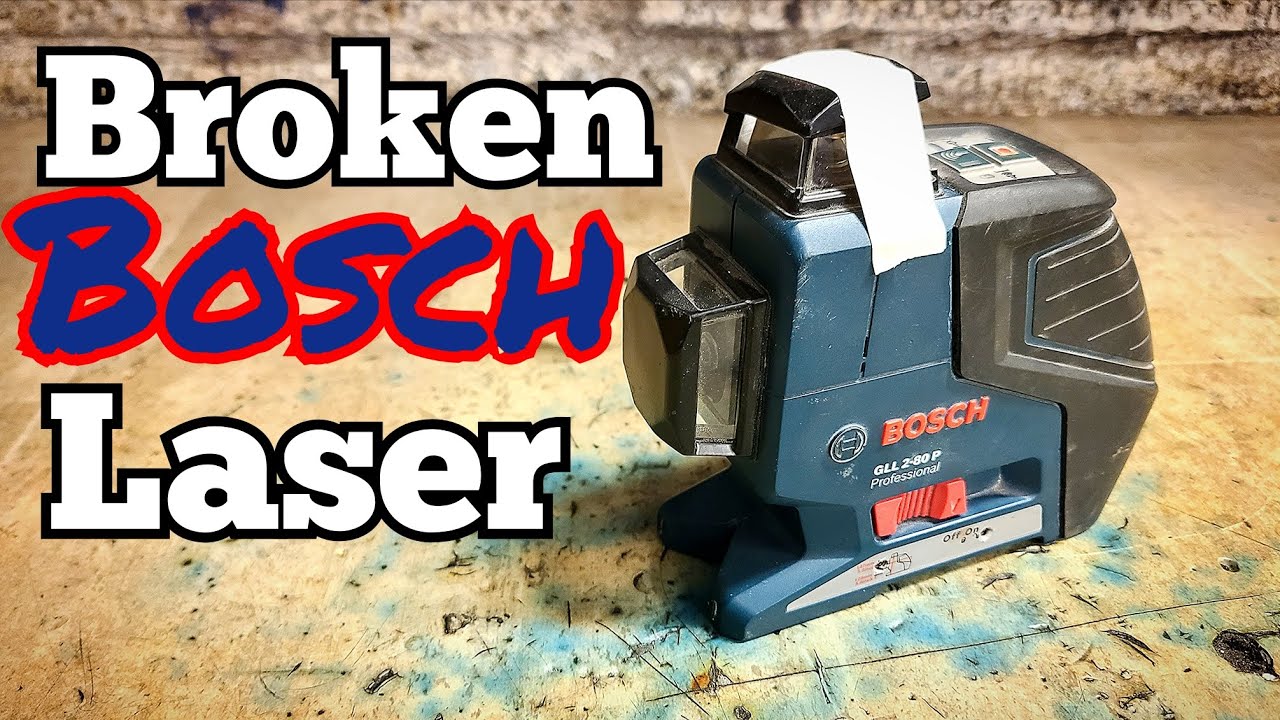 Replacing a broken window on a dropped Bosch GLL 2-80 P laser level.