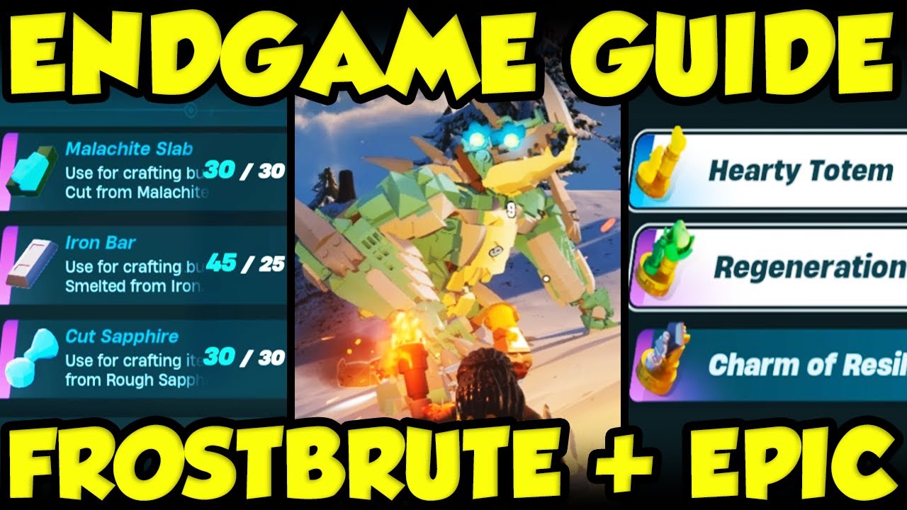LEGO FORTNITE ENDGAME GUIDE! How To Beat Frost Brutes And Get EPIC Rarity Charms / Totems!
