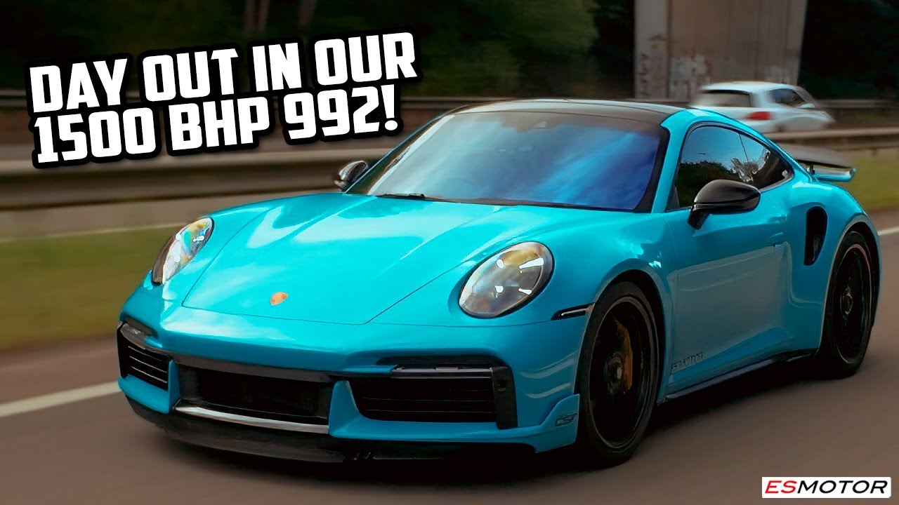 SCHOOL RUN IN A 1500 BHP 992 TURBO S!! #porsche #esmotoruk #911turbos #ES1300