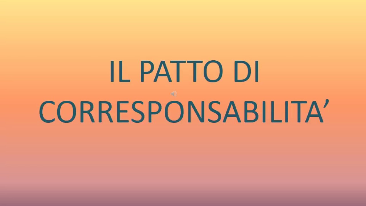 CONCORSO DOCENTI Lez. 1 Patto di Corresponsabilità