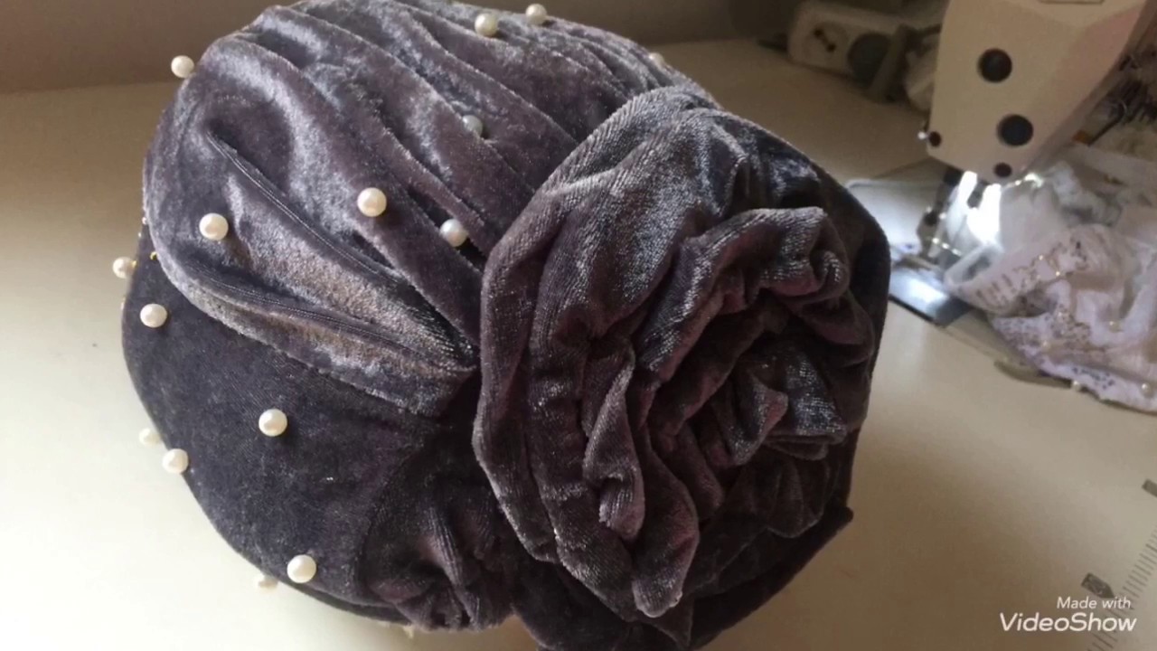 بوني الوردة بالقطيفة turban حصري على قناتي 😍تلبية لطلب مشتركاتي❤️اقوى مشروع  مربح💰