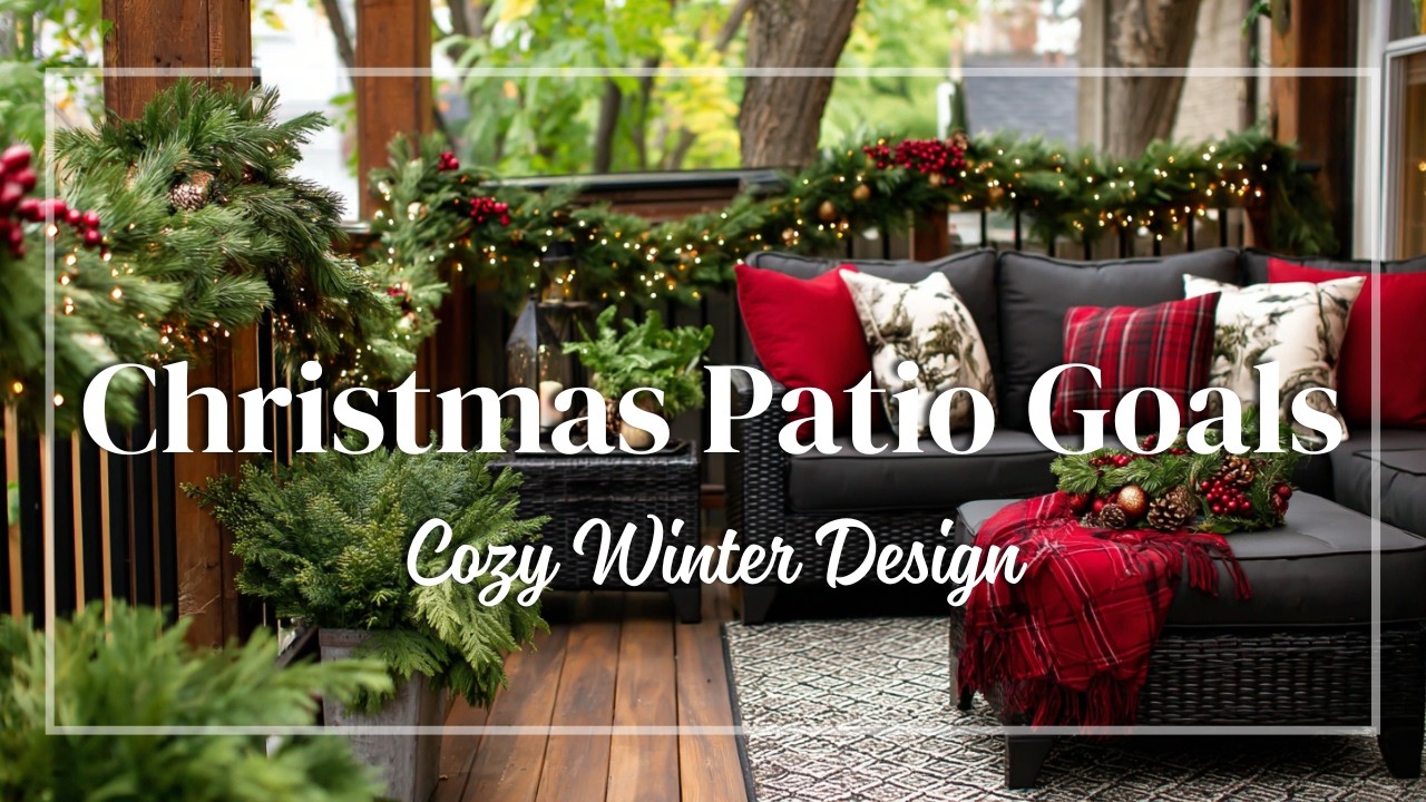 Amazing Small Patio Christmas Garden Ideas Winter Lights, Mini Trees & Cozy Seating Designs