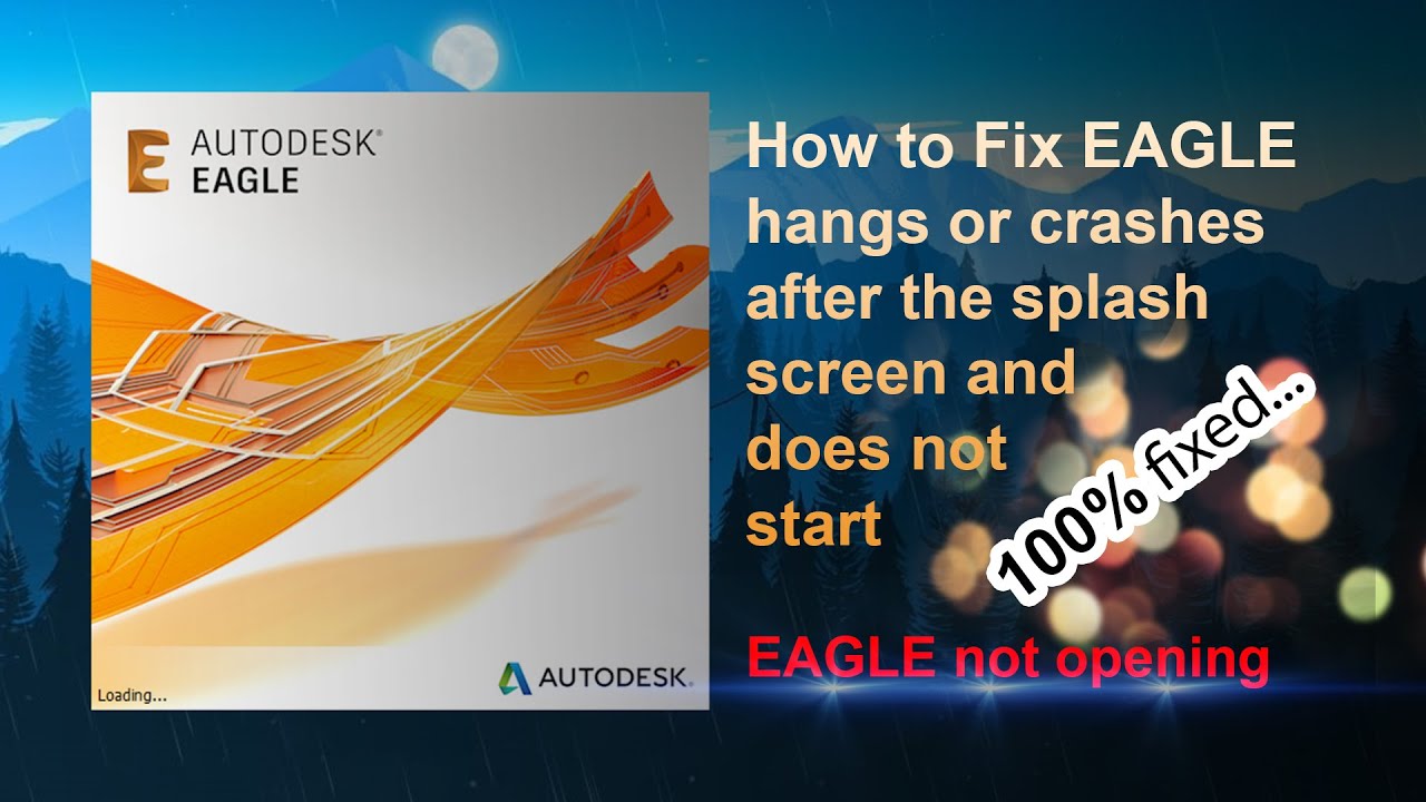 How to Fix EAGLE Hangs or Crashes After Splash Screen Issue || Nuwan Tech Bro ||