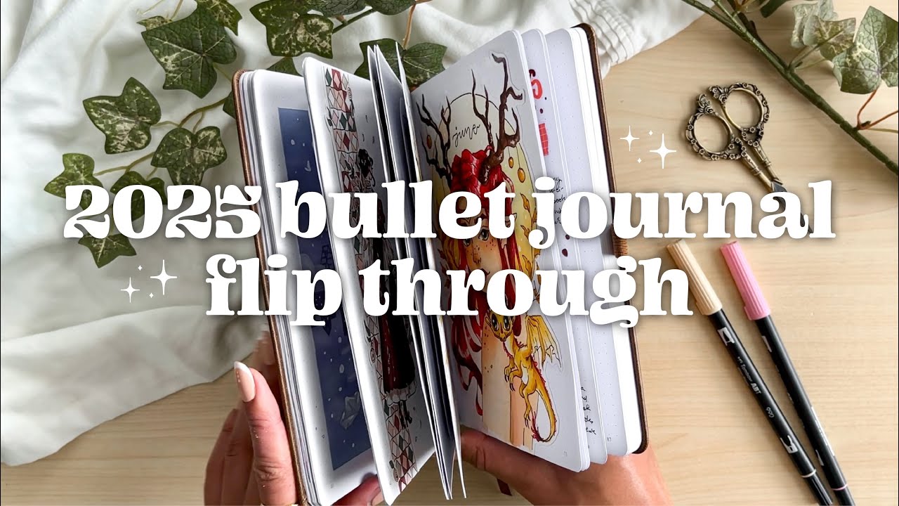 bullet journal FLIP THROUGH 2025 ⋆✴︎˚｡⋆ ideas for bujo beginners