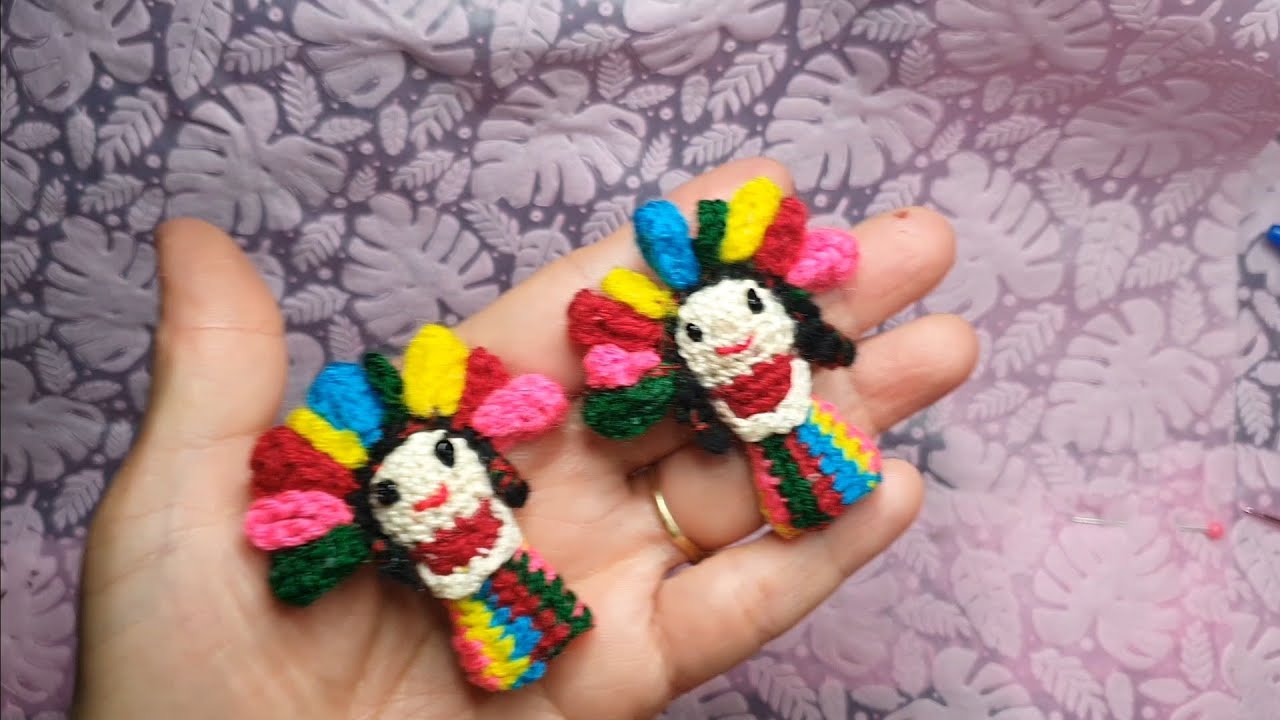 como crear una  MUÑECA LELE miniatura a¡¡¡ crochet!!! para aretes llaveros, de otro nivel / zurdo💚🤍❤