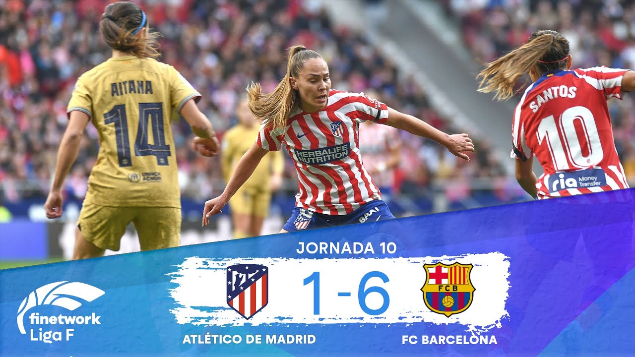 RESUMEN Y GOLES ATLÉTICO DE MADRID FEMENINO vs FC BARCELONA | JORNADA 10 | LIGA F