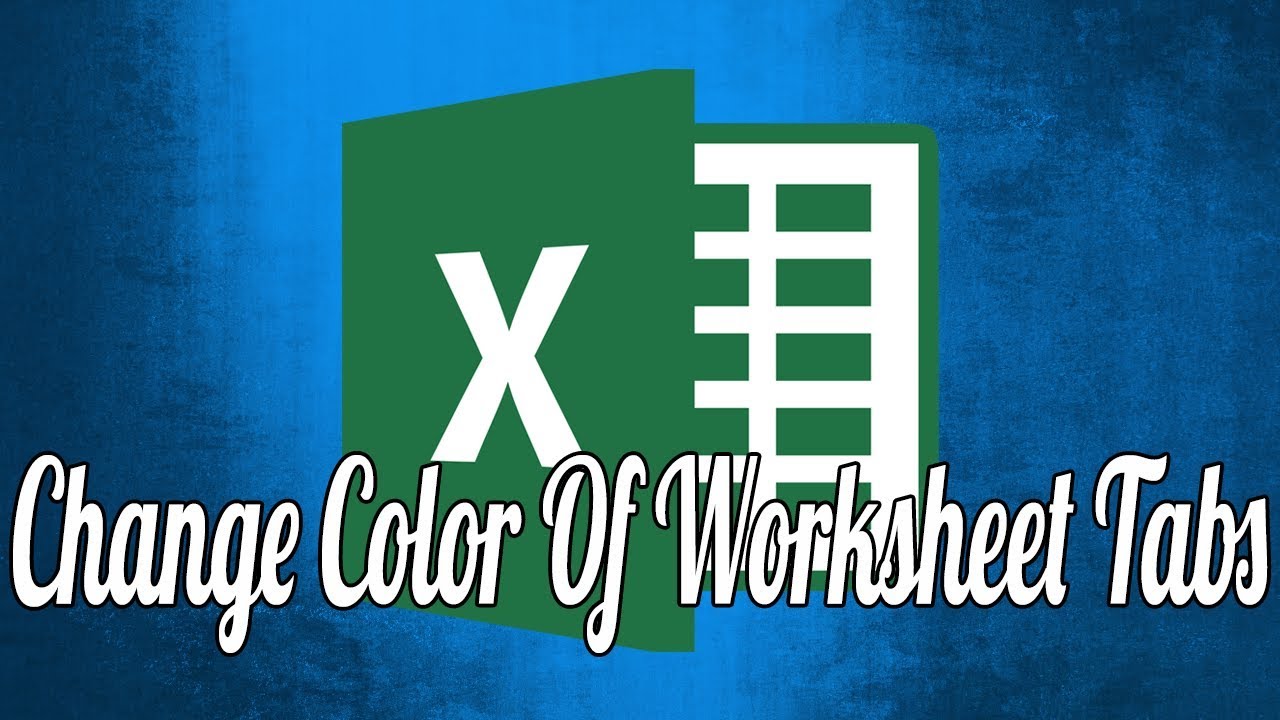 How to Change the Color of the Worksheet Tabs in Excel
