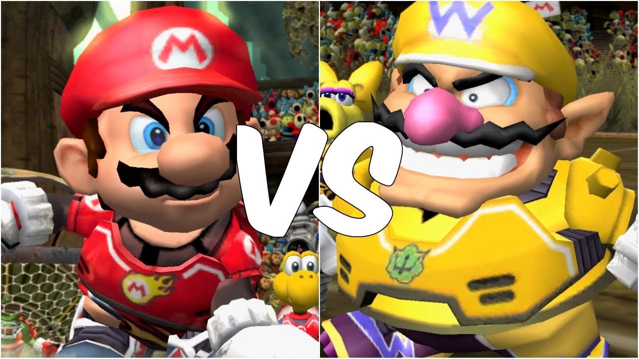 Mario Strikers Charged - Mario vs Wario - Wii Gameplay (720p60fps)