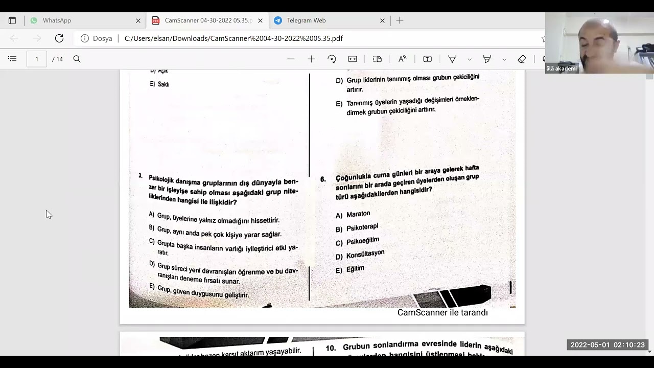 PDR - Bireyle ve Grupla Psikolojik Danışma 7 - Elşan ERDOĞAN Hocam