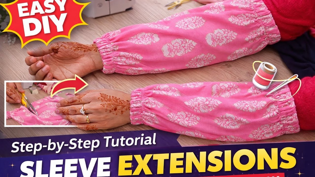 Make Sleeve Extension in 6 Minutes | Easy Beginner Friendly Tutorial