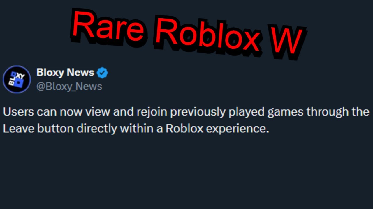 Roblox made ANOTHER good UPDATE...