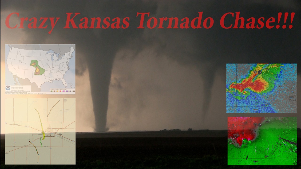 TORNADO AFTER TORNADO - INCREDIBLE STORM CHASE IN KANSAS