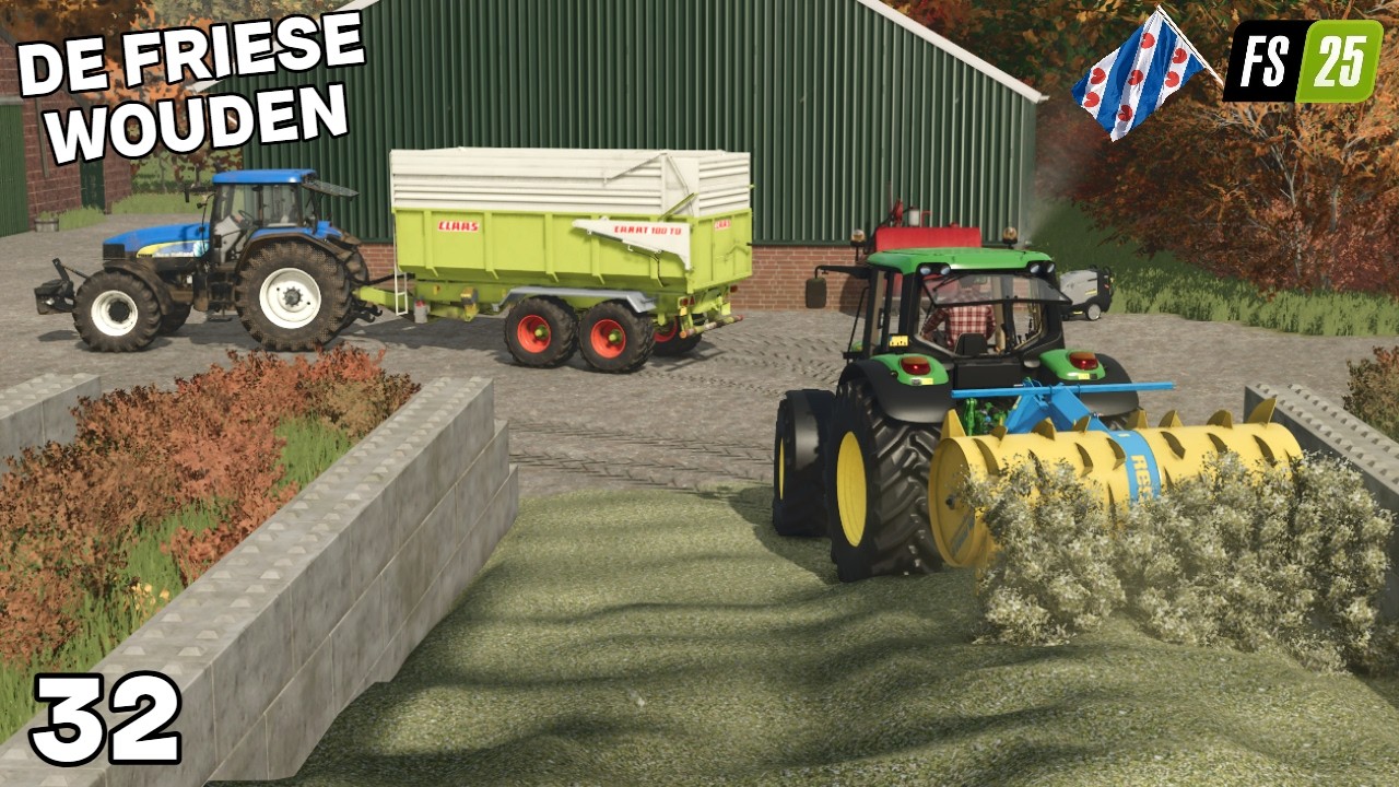 Verder Met Mais Hakselen & Strobalen Maken | De Friese Wouden #32 | FS25